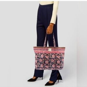 SÉZANE • New York × Sea Shopper Floral Navy Pink Tote Bag